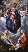 El Greco Madonna and Child with St Martina and St Agnes oil painting reproduction